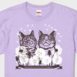 画像9: 猫あるあるTシャツ「わた毛」ライトパープル (9)