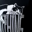 画像5: 猫あるあるTシャツ「Do nothing」長袖ブラック (5)