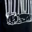 画像6: 猫あるあるTシャツ「Do nothing」長袖ブラック (6)