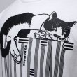 画像5: 猫あるあるTシャツ「Do nothing」長袖ホワイト＜ネットショップ限定＞ (5)